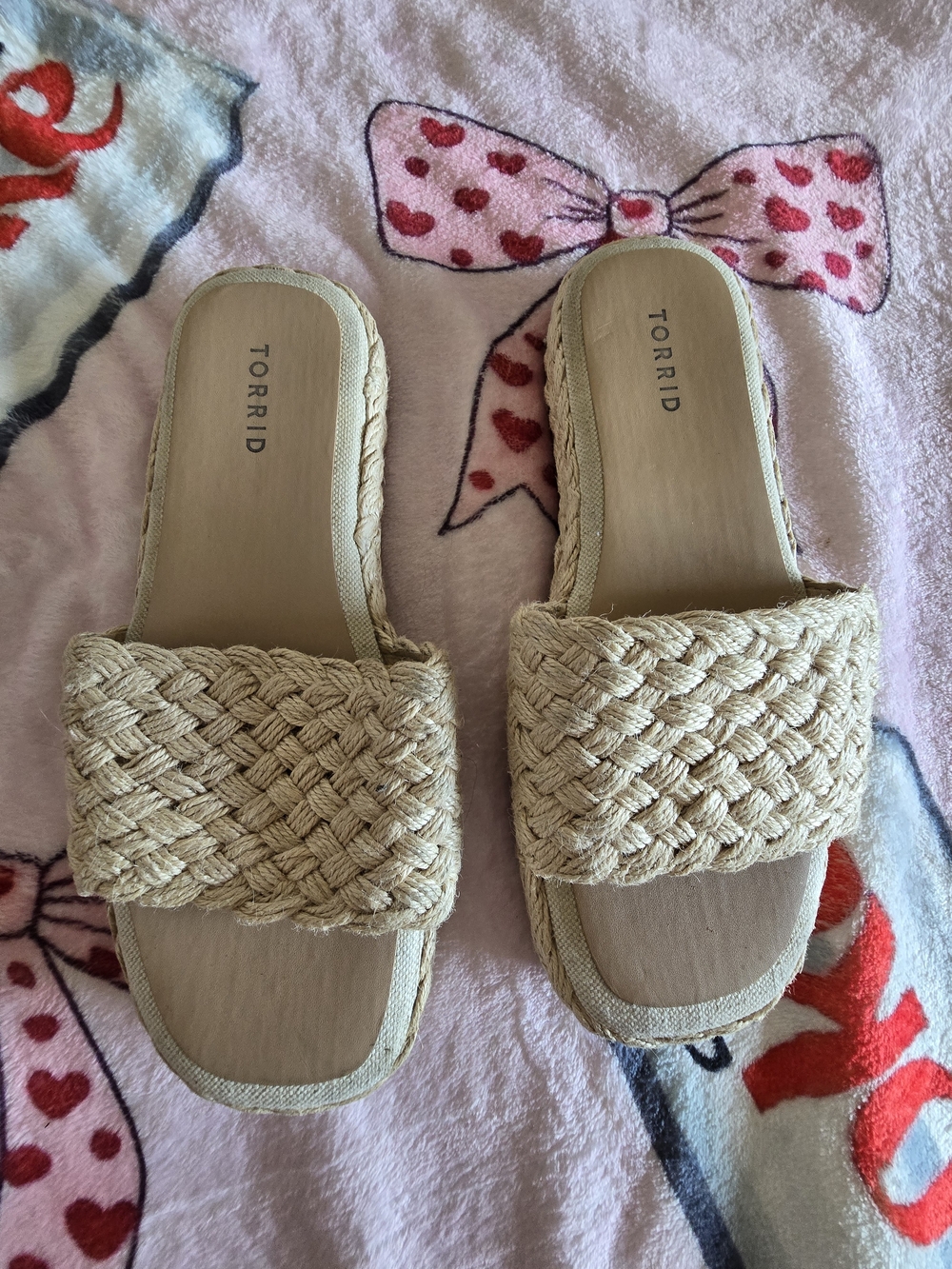 torrid Braided Beige Slide Mules